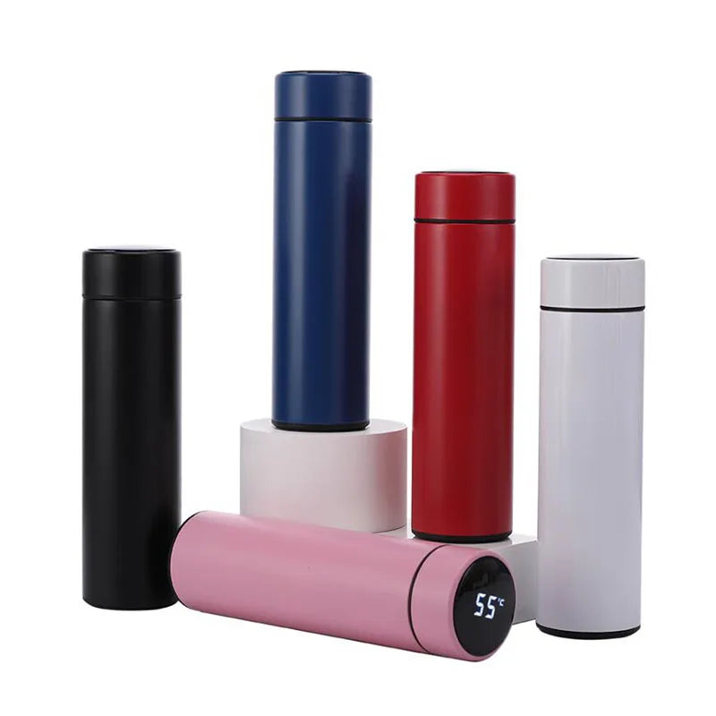 Custom Infuser Smart Water Bottle Stainless Steel Thermos Tumbler Digital Vacuum Flasks with LED Temperature Display