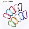 Aluminum D Shape Carabiner Keychain Hook Not for Climbing Plain Finish Multi-color Laser Logo General Industry Use