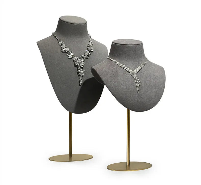 fashion Jewelry shop window ornament necklace rack adjustable height portrait neck display props for necklaces for women