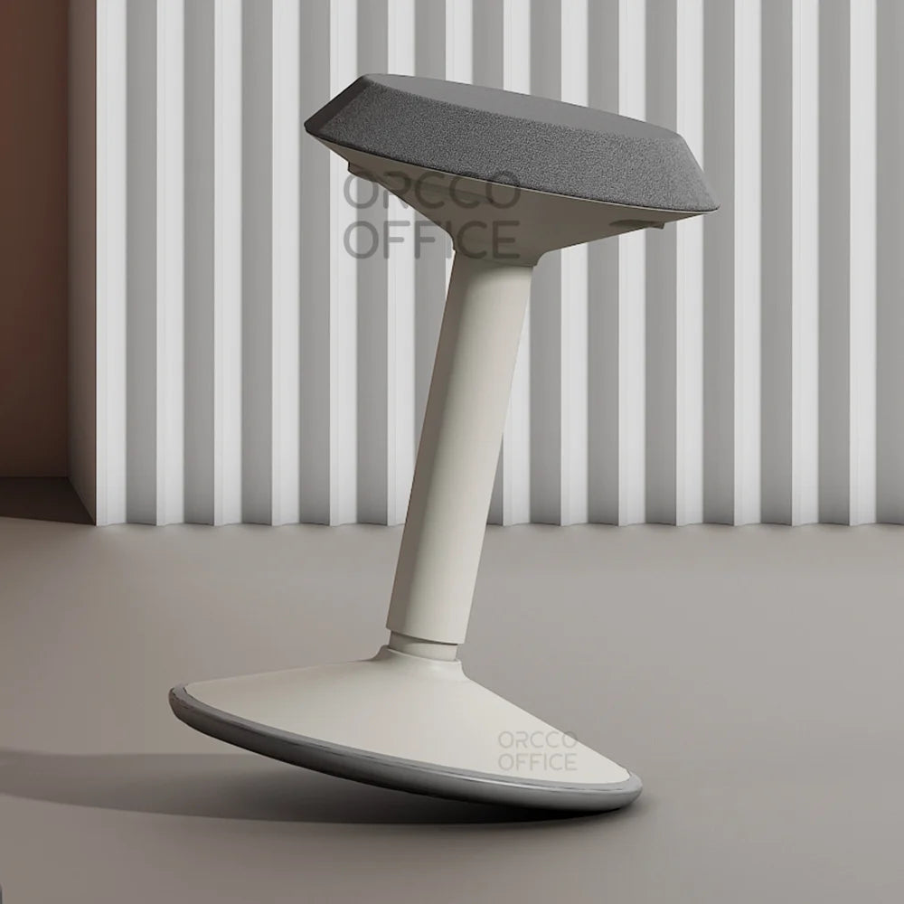 Small Modern Office Furniture Fabric Plastic Height Adjustable Active Sitting Standing Swivel Balance Training Wobble Stool