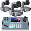 Professional PTZ Cameras&Controller Bundle--20x NDI PoE Camera PTZ With Keyboard Joystick Controller for Live Streaming