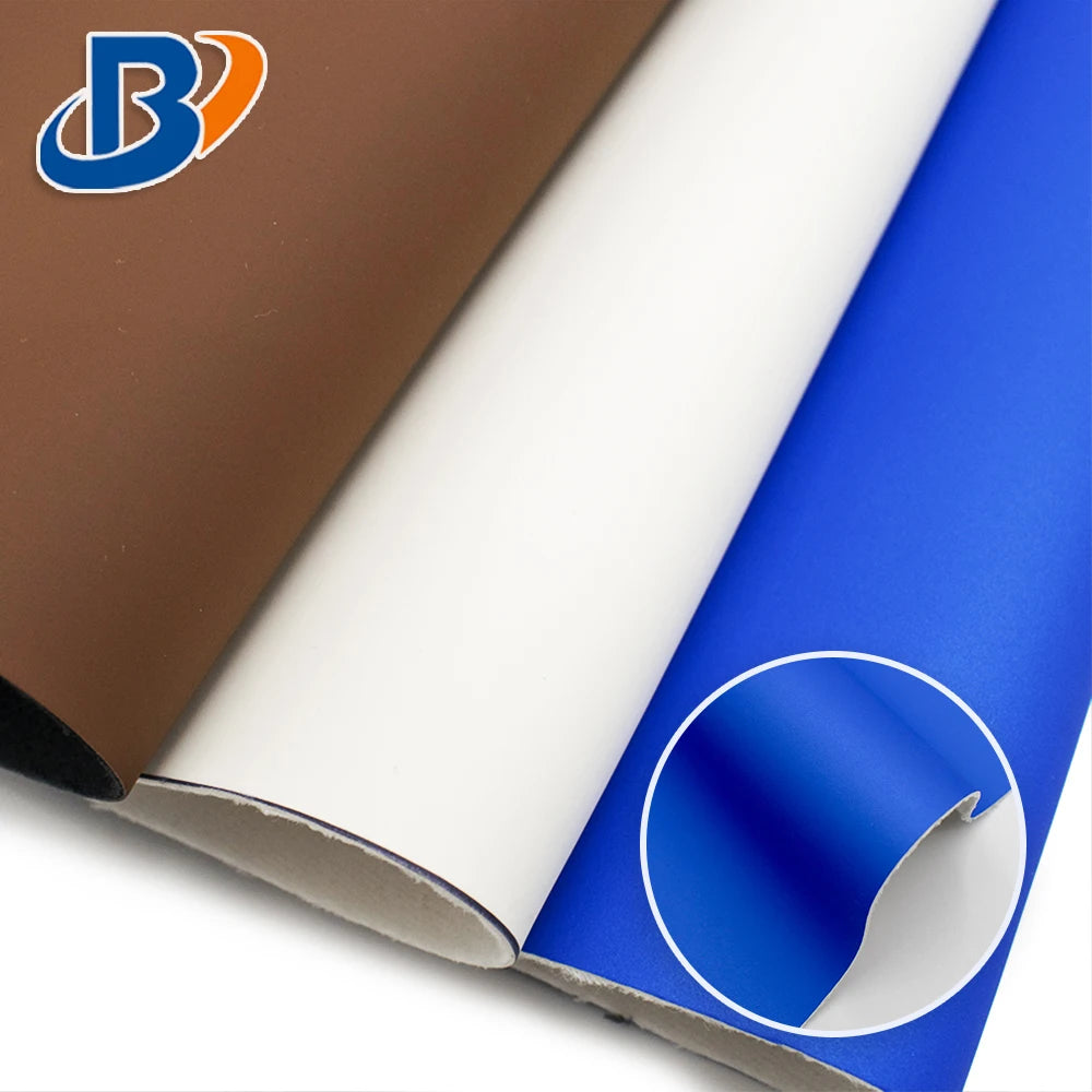 Waterproof PU Synthetic Leather Bag Matte Polished Roll Shape Sofa Furniture Luggage Home Textiles Fabric Material Elastic