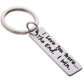 Funny Keychain Gift for Him Her I Love You More the End I Win Girlfriend Boyfriend Husband Wife Couple Key Ring for Valentine