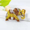 Fashion Silver Gold Plated Animal Brooch Pin Crystal Rhinestone Elephant Brooches Women Accessories