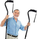 Adjustable Aluminum Walking Stick Self-Defense Cane Tips Black 300 Lbs Capacity 32-36 Height Adjustable Best Gift for Elderly