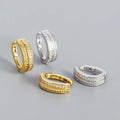 2024 Fashion Jewelry 925 Sterling Silver Ear Cuff Earrings Set Diamond Spring Ear Clips on Earrings Non Pierced for Women