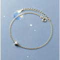 Minimalist Round Cubic Zirconia Bracelet Gold Plated 925 Sterling Silver Charm Bracelets Fashion Jewelry for Women