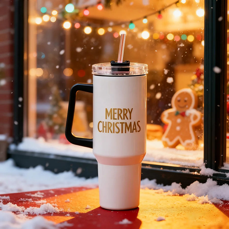 Topjlh Sublimation Tumblers Blanks 40oz 304 Stainless Steel Personalized Insulated Tumbler with Straw for Party Travel Gift