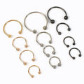 Meetee BK051 15mm-60mm Garment Accessory Baseball Cap Coat Cap Decorative Metal C-shaped Horseshoe Ring Buckle