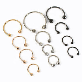 Meetee BK051 15mm-60mm Garment Accessory Baseball Cap Coat Cap Decorative Metal C-shaped Horseshoe Ring Buckle