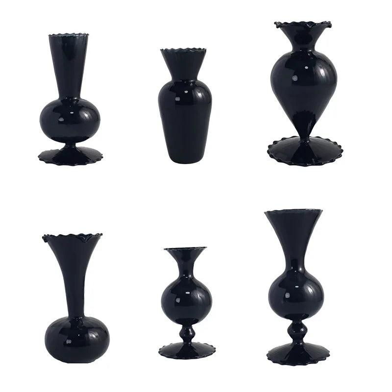 European Ins Style Creative Glass Vase Green Plant Arrangement Living Room Decor Room Decoration High Grade Simple and Retro
