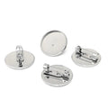 Different Inner Size 16/18/20/25/30mm Round Base Stainless Steel Jewelry Findings Brooch Safety Pin