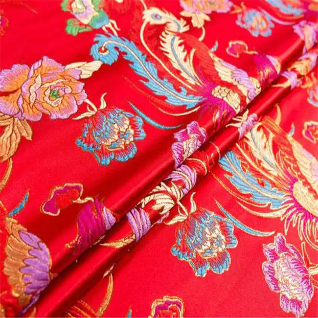 Cheapest Price Wholesale Factory Chinese Traditional Style Design Jacquard Pattern Brocade Polyester Fabric for Women Cheongsam