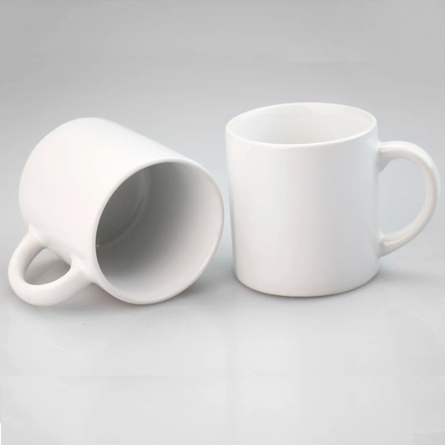 Topjlh Custom LOGO 6oz Mini Size Ceramic Coffee Mug Set Sublimation Blank Transfer Printing Porcelain Coffee Cups