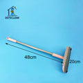 Stainless Steel Handle Window Wiper Cleaning Cloth Squeegee with Rubber Blade