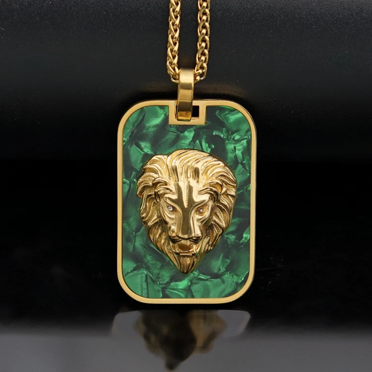 Luxury Fashion Stainless Steel Waterproof Non Tarnish Lion Pendant Fine Jewelry Necklaces for Women Men Valentines Gift