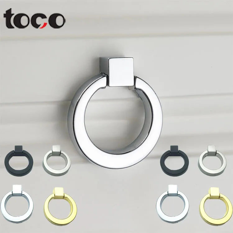 TOCO Wholesale Brass Golden Aluminum Cabinet Furniture Handle Pull Hardware for Kitchen Bedroom Wardrobe Drawer Dresser Use