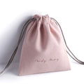 PandaSew Custom Logo Microfiber Fabric Jewelry Pouch Packaging for Earrings Ring Necklace Drawstring Bag