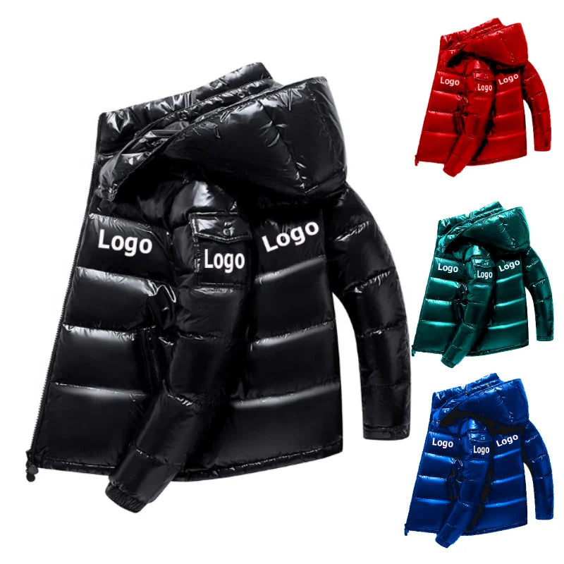 Designer Coats for Men Custom Soft Waterproof Outdoor Puffer Jacket Plus Size Bubble Stand Wholesale Fashion Black Winter
