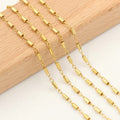 14K Gold Filled 1.7MM Pipe Link Chain Cylinder Tube Chain Bulk Roll Wholesale for DIY Permanent Necklace Bracelet Jewelry Making