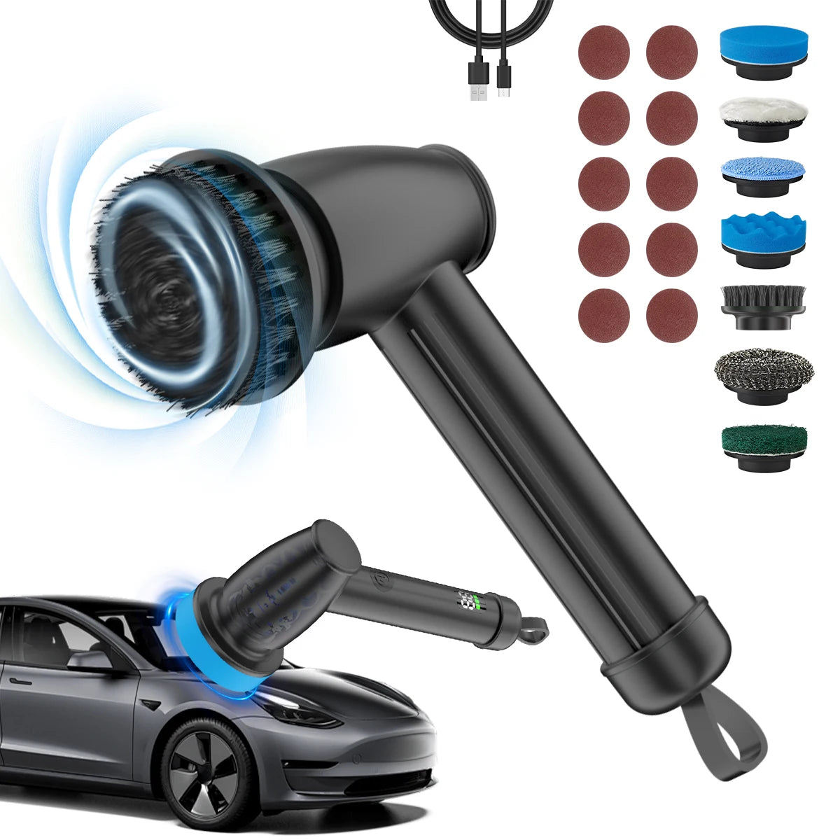New Household Kitchen Dish Washing Brush USB Stove Cleaning Brush Cleaner Bathroom for Spin Scrubber Sink Electric Scrub
