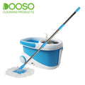 DOOSO Lazy Magic Microfiber Mop Pedal Spin Mop and Bucket Set with Spin Scrubber for Home Floor Cleaning