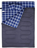 Woqi Outdoor Camping  Cotton Flannel Double Sleeping Bag for Camping Backpacking Hiking