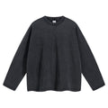 Manufacturer Custom Streetwear Vintage T-shirt Men Drop Shoulder Crop Boxy Long Sleeve Acid Wash Oversize Distressed T Shirt