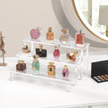 Large Clear Acrylic 3-Tier Display Risers Cupcake Stand Holder Perfume Organizer for Dessert Party Elegant Riser Decoration