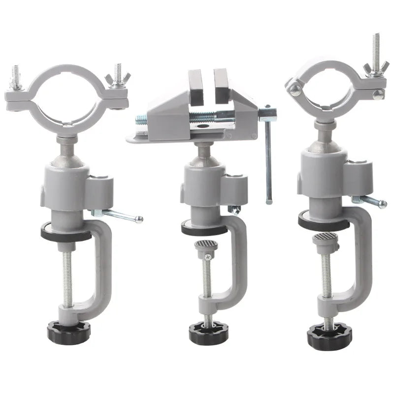 Aluminum Alloy Multifunction Gimbal Electric Drill Customizable DIY Woodworking Tool with Support Grinder Vise Holder
