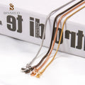 High-Grade Titanium Steel Snake Chain Classic Fashionable Silver Gold Plated Stainless Steel Necklace for Gifts Engagements