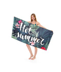 Custom logo Rpet Quick Dry Sand Free Microfibre Beach Towel with Sublimation Printing