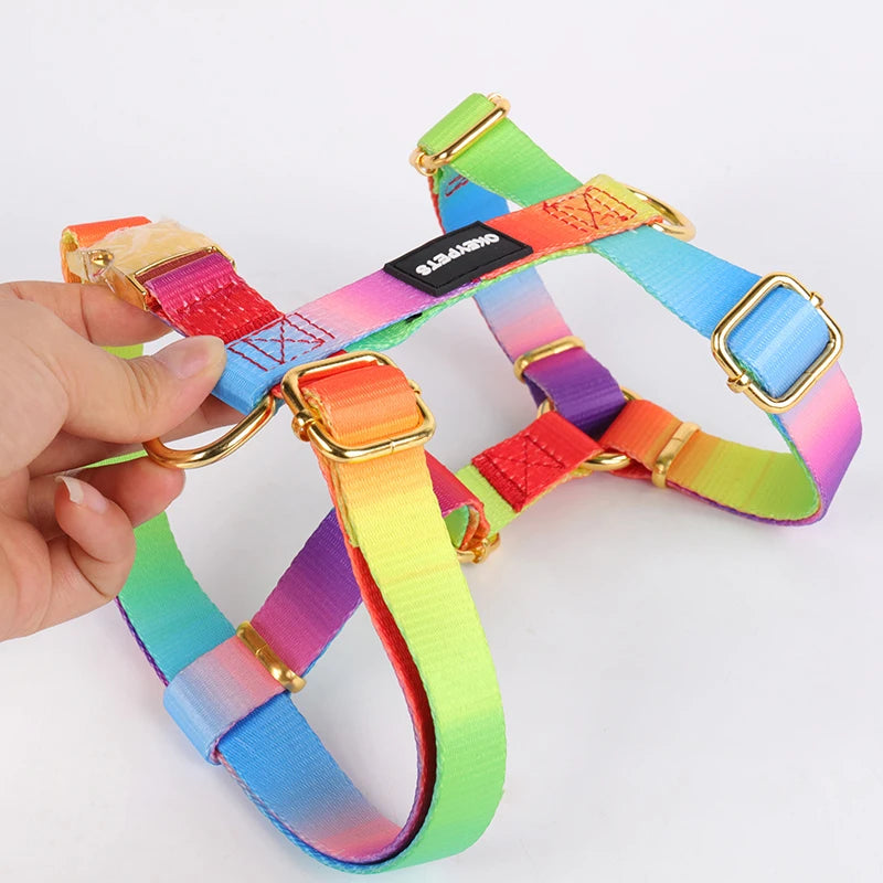 Bulk Outdoor Easy Walking Pet Harness Neck Adjustable Durable Lightweight Multi Color Chest Harness for Dogs