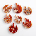Natural Quartz Crystal Red Agate Flame Carved Crystal Crafts Healing Stone Home Decoration