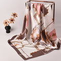 2026 New European and American  Printing Chain Fashion New 90x90 square Satin Scarf Printing Silk Scarf