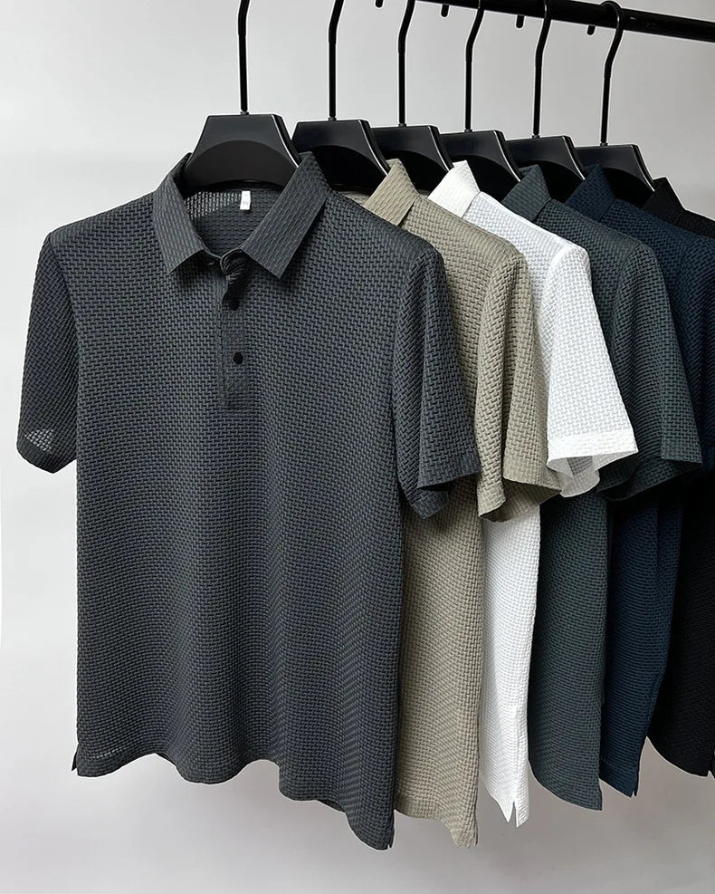 New Design Custom Embroidered Logo  Cotton  Man Golf Business Uniform Solid Color Polo Shirt