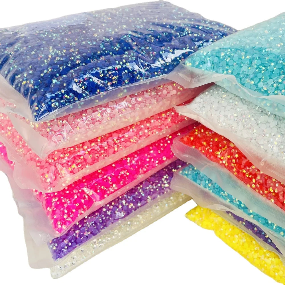Only 2.6 USD Jelly Resin Rhinestone   Yantuo Wholesale 2mm 3mm 4mm 5mm Bulk Package AB Colors