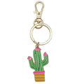 Wholesale Custom Logo Design Metal Enamel Cactus Keychain Soft Enamel Keyring Company Brand Business Plant Key Holder Pendant