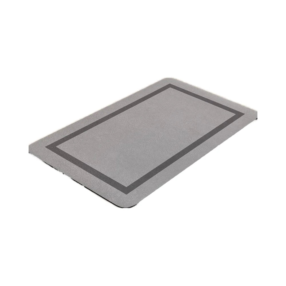 Chakme Ultra-Thin 24x16 Bathroom Magic Mat Non-Slip Quick Dry Absorbent Bath Rug in Grey 24"x16"