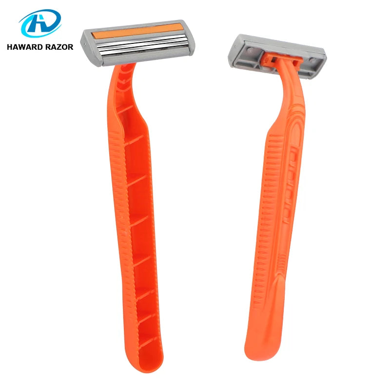 Disposable razor Three Blade Super Stainless Steel razor with Plastic Handle