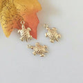 Turtle Charms for Jewelry Making Gold Filled Pendants 14K 8.1x13.6mm Hole: 1.2mm 1027774