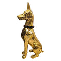 Factory Customized High Quality 75cm Dog Sculpture Creative Fiberglass Resin with Electroplating