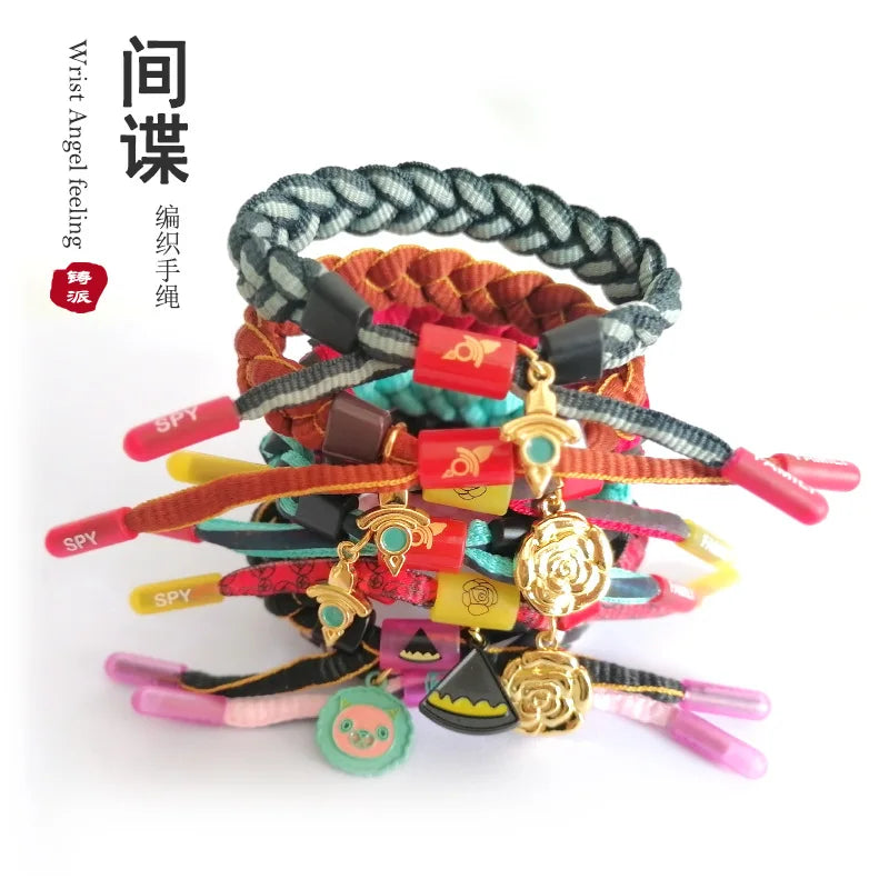 Cute Cartoon Accessories Yor Anya Pendant Woven Bracelet Anime SPY FAMILY Bracelet