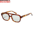 2025 CR39 Double Bridge Square Lenses Green/Yellow/Pink Acetate Polarized Sunglasses Gray Tortoiseshell Frames for Men Women