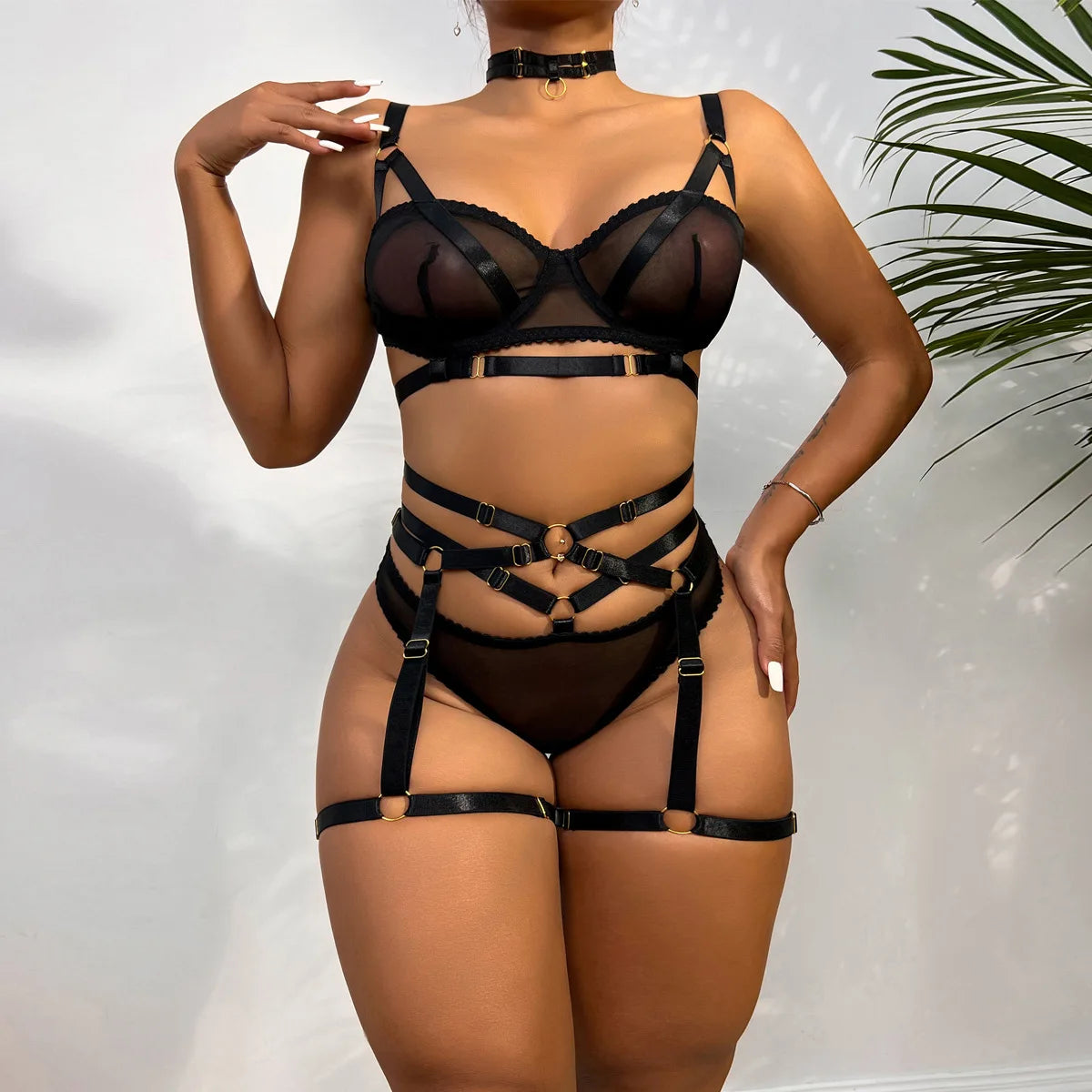 Hot Erotic Fairy Sexy Bras Underwear Set Sexy Deep V Leopard Print Push up Bra Panties Sets Embroidery Women Lingerie Set