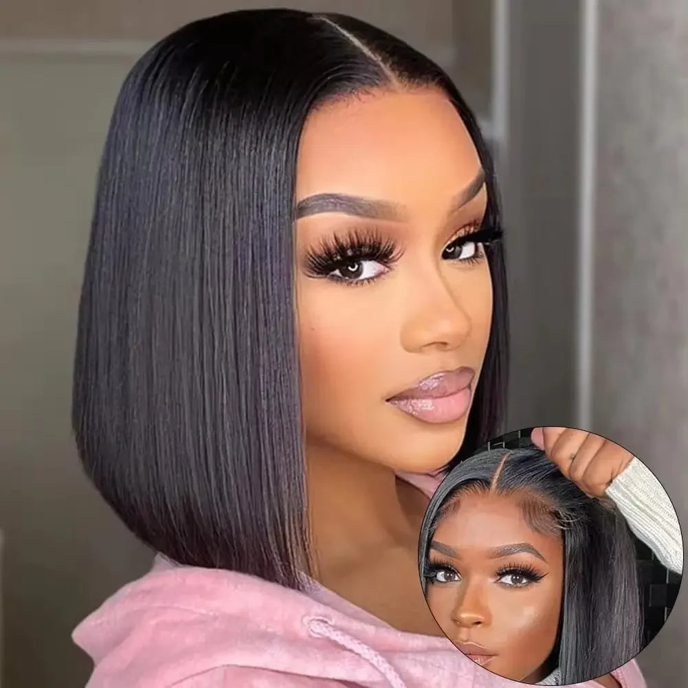 Wholesale Brazilian Hair HD Lace Front Wig Closure Bob Wigs for Black Women Cheap Short Bob Transparent Hd Lace Human Hair Wig