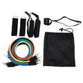 Custom Logo 100lb Home Fitness 11-Piece Premium Latex Exercise Resistance Tube Band Set ABS Rubber Nylon Pull Rope Workouts Yoga