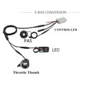 36/48v  Electric  Bike Accessories 2-1 Cable  TThrottle Thumb  Controller and LED Display  15A Ebike Kit