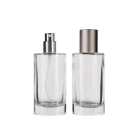 Hot Sale 50ml Empty Perfume Bottles Cylinder Fragrance Crimp Spray Bottle Cosmetic Women Crimping Pump Glass Perfume Bottle