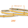 24V 10m 8mm 320leds/m 3000K/4000K/6000K CRI 90 IP20 COB LED Strip Light for Landscape Lighting with for & Wi-Fi